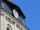 L'horloge coté occidental du clocher de l'église Saint Gaultier.