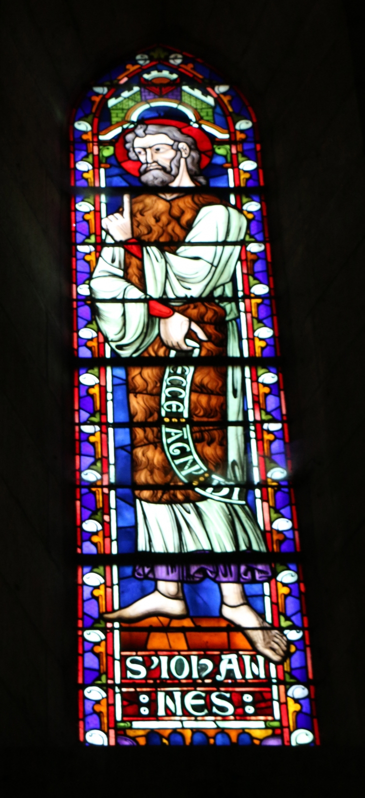 Vitrail-de-l-eglise-saint-marcel - Saint Jean Baptiste.