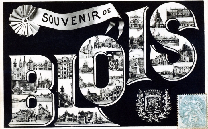 Souvenir de Blois, vers 1906 (carte postale ancienne).