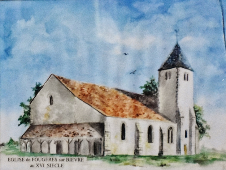  éééglise saint-Eloi au 16 em siècle - Fougères-sur-Bièvre
