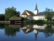 Lavoir, église et l'école de St Hilaire-la-Gravelle
