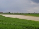 prise de vue dans la plaine d'Auxy, après l'extraction de calcaire des étendues d'eau se sont créées