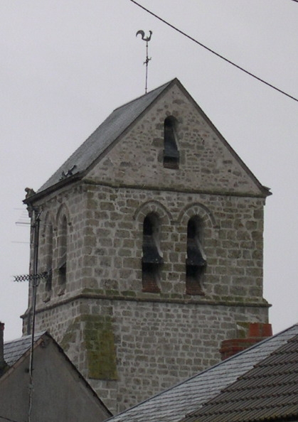 Le clocher de l'église - Erceville