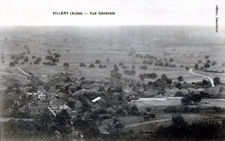 Vue générale, vers 1910 (carte postale ancienne). - Villery