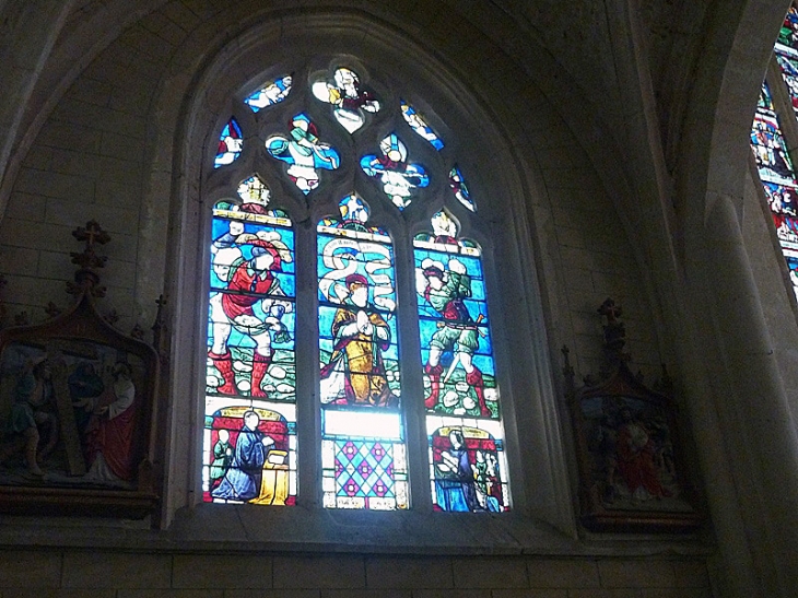 Un des vitraux de l'église - Ceffonds