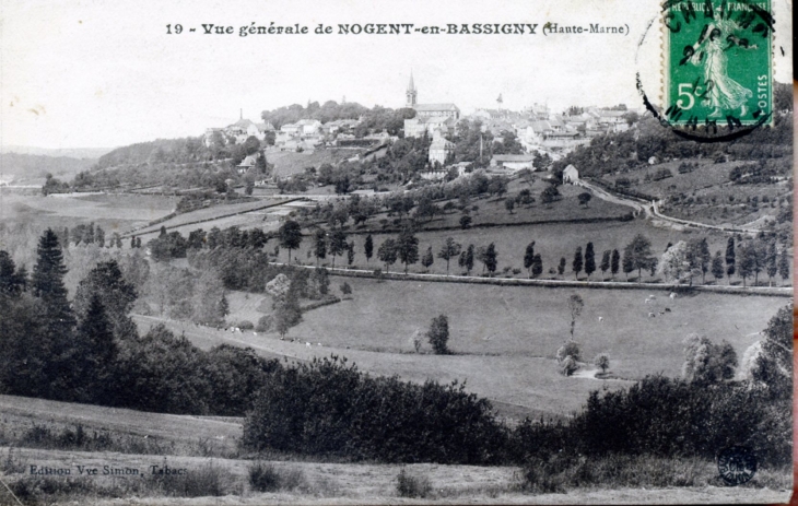 Vue générale, vers 1912 (carte postale ancienne). - Nogent