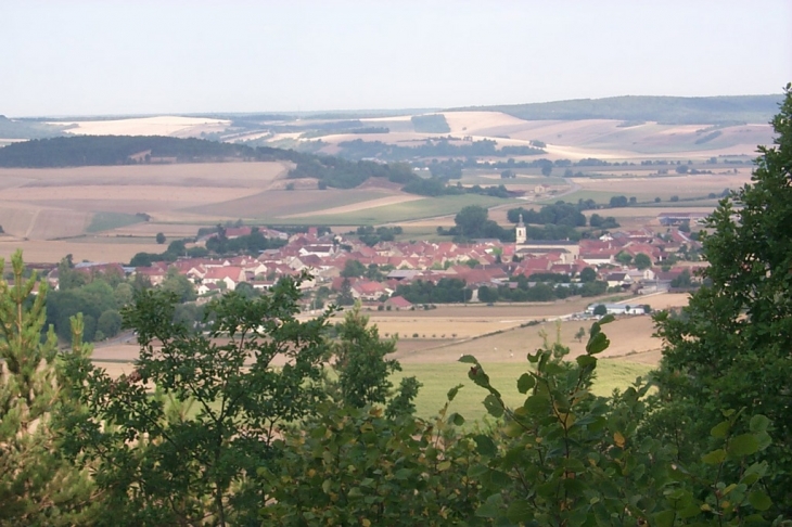 Le village vu de la Croix - Orges