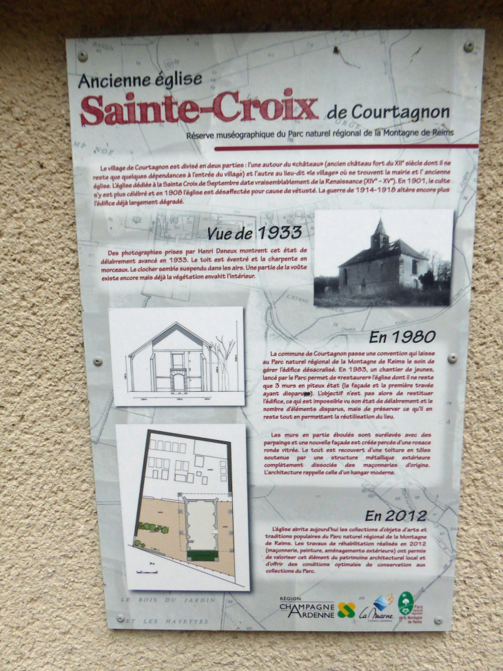 L'ancienne église Sainte Croix - Courtagnon