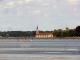 l'église de Champaubert, seul vestige du village englouti dans le lac du Der