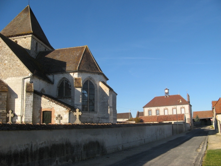 Eglise et Mairie de Granges sur Aube 51260 - Granges-sur-Aube