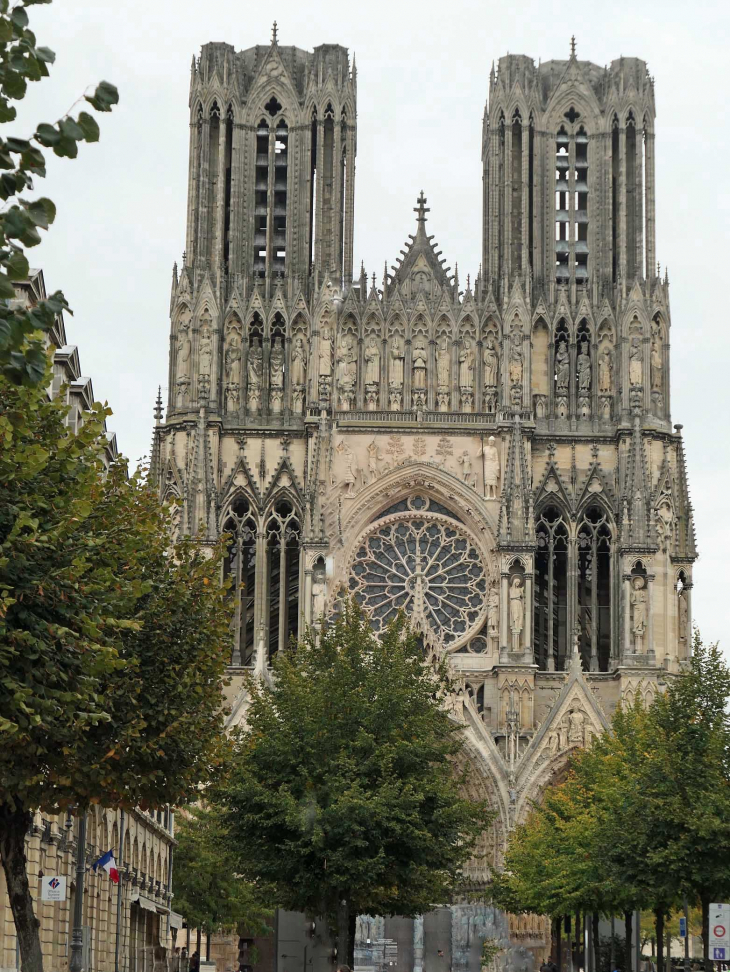 La cathédrale : façade occidentale - Reims