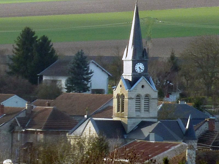 Le clocher et les toits - Sainte-Marie-à-Py