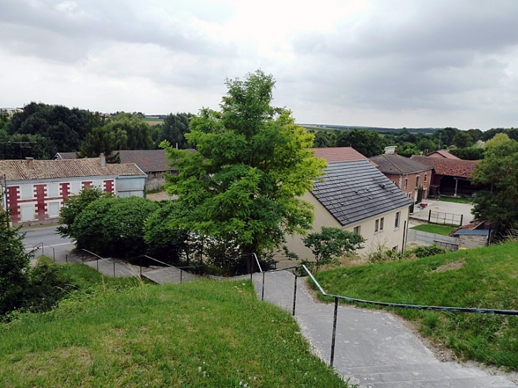 Le village vu de l'église - Somme-Bionne