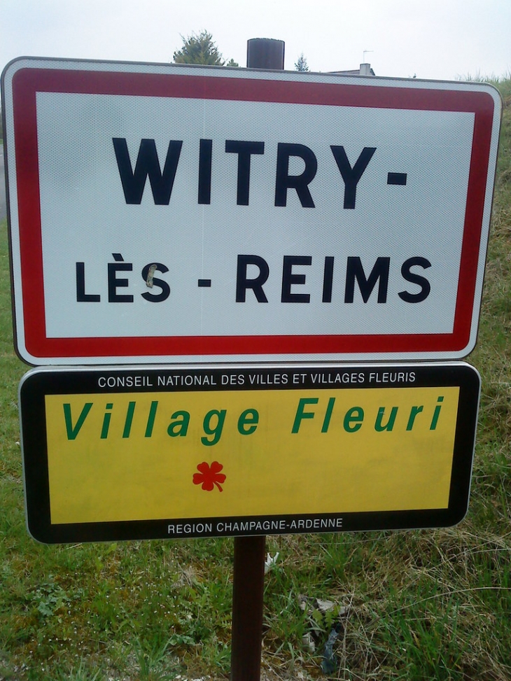 Panneau d'entrée de Witry-lès-reims