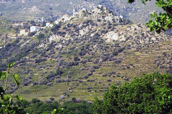 Vue sur le village de Montemaggiore - Montegrosso