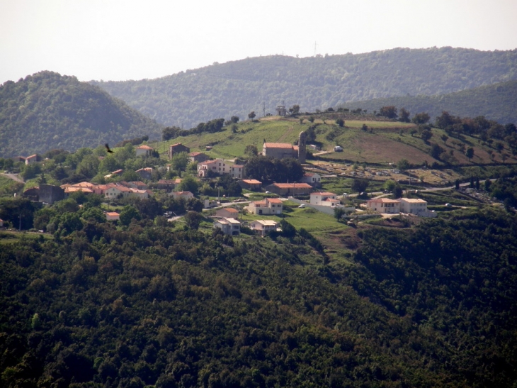 Village de SERRA vu de PRUNELLI - Serra-di-Fiumorbo