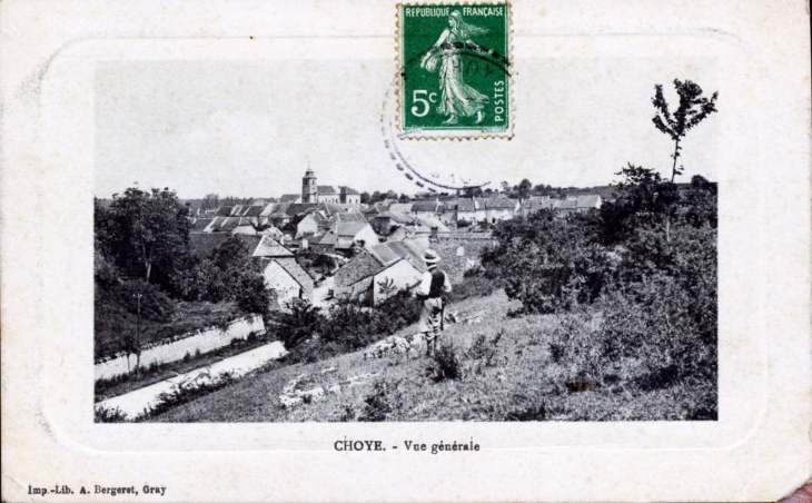 Vue générale, vers 1912 (carte postale ancienne). - Choye