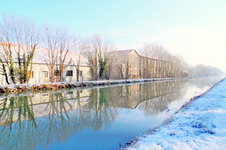 Damparis.Jura.Canal du Rhône au Rhin,février 2013.