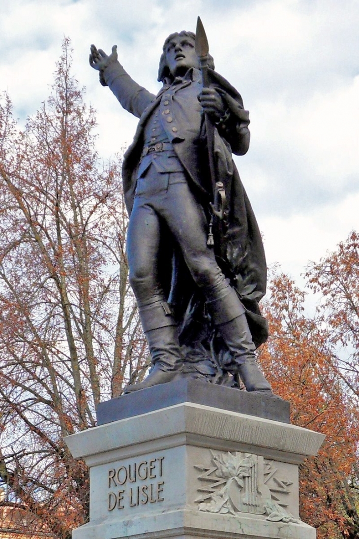 Statue de Rouget de Lisle-Né à Lons le 10 Mai 1760. - Lons-le-Saunier