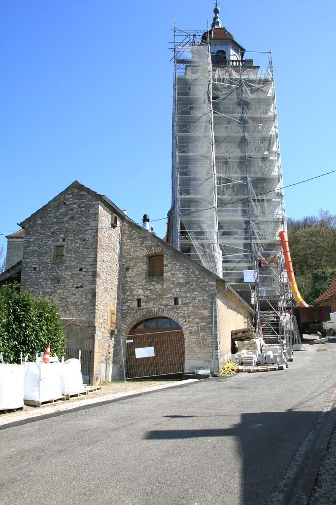 L'église en cours de restauration en 2009 - Montmirey-le-Château