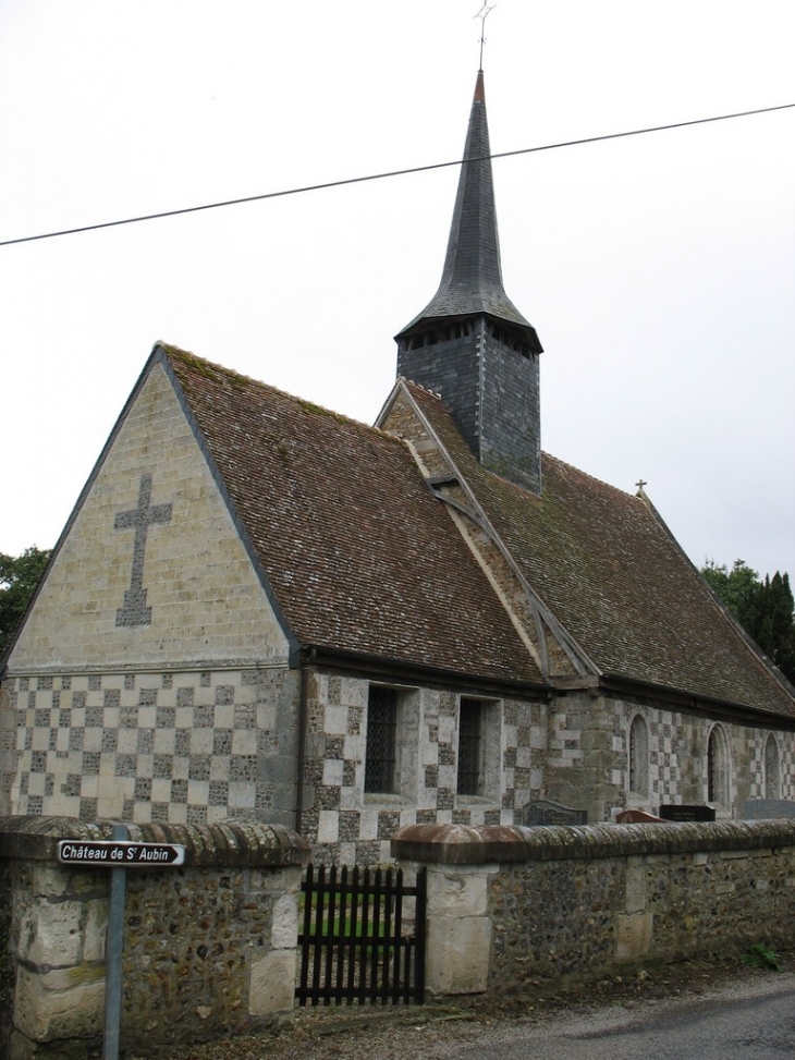 Chevet de l'église Saint-Aubin - Ajou