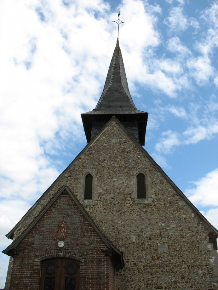 Eglise Saint-Martin (façade et porche) - Arnières-sur-Iton