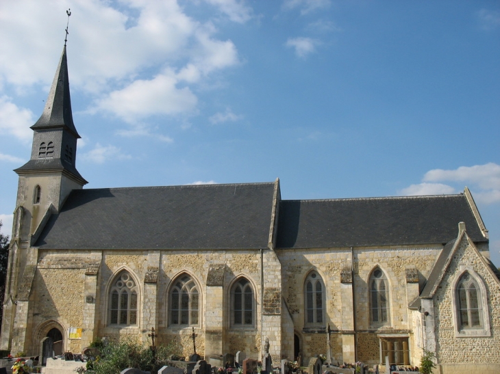 Vue de l'église Saint-Melain - Berville-sur-Mer