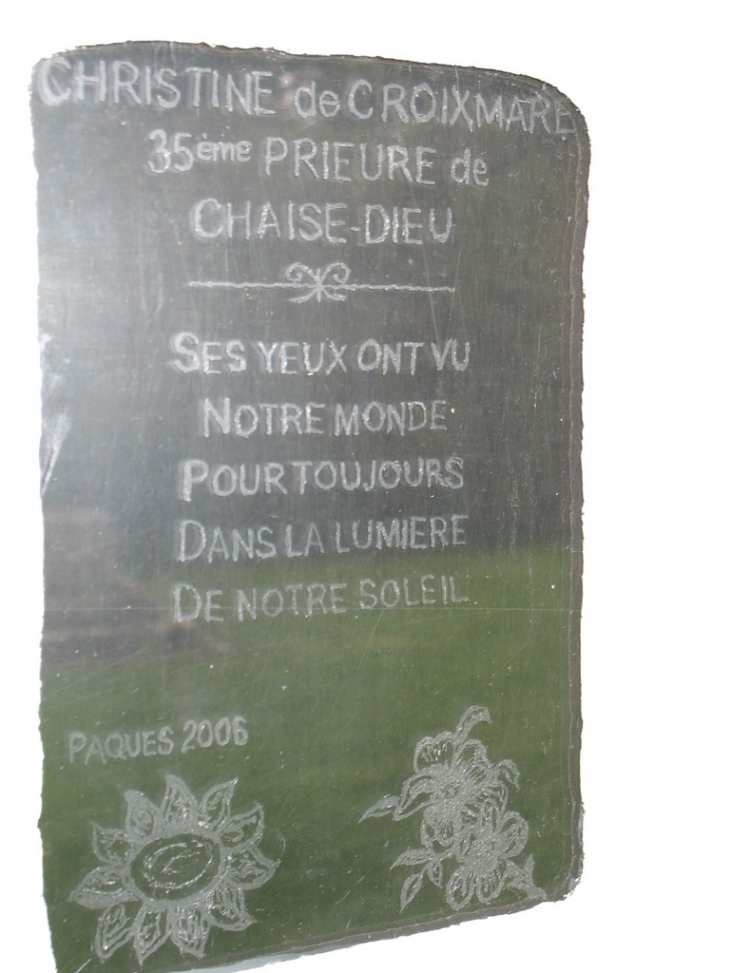 Plaque commémorative - Chaise-Dieu-du-Theil