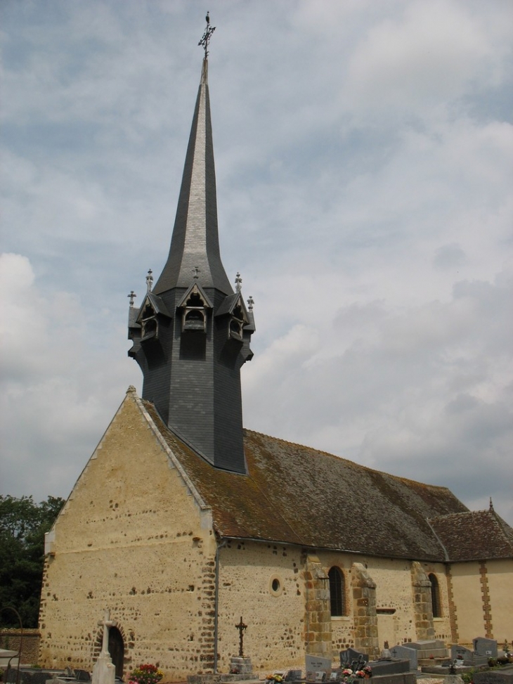 Façade de l'église Saint-Martin et son clocher octogonal - Cintray