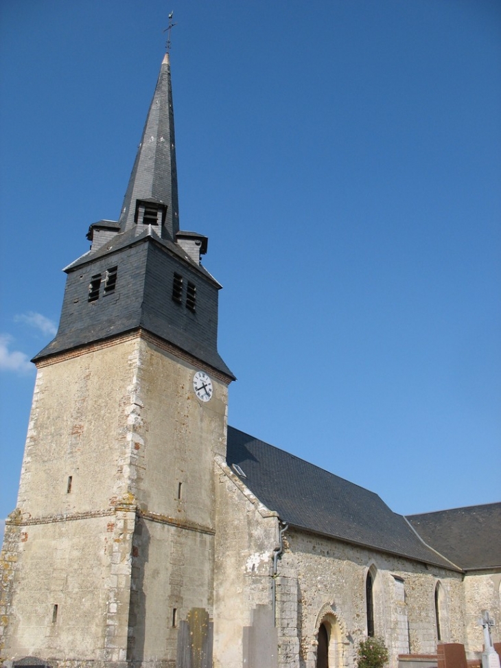 Façade et clocher - Fatouville-Grestain