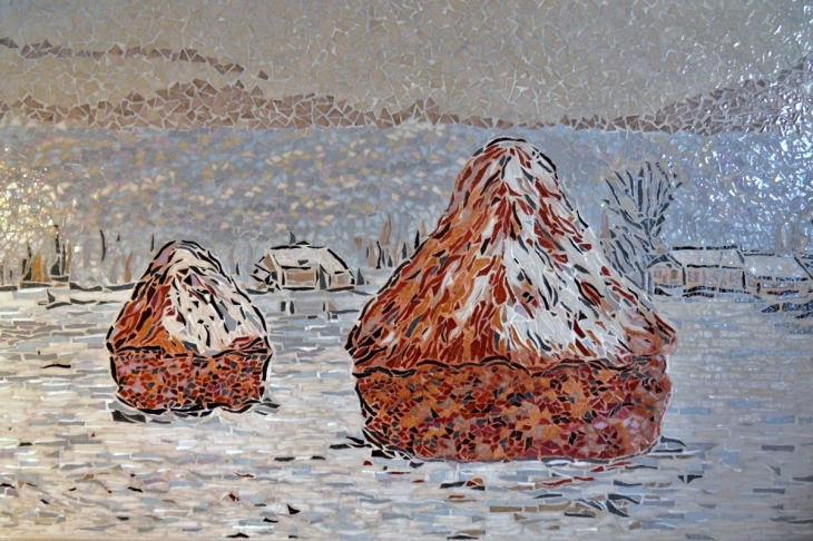 Giverny;Les meules ,effet de neige,Influence,Claude Monet-Mosaïste amateur ;Bernard Bonin.