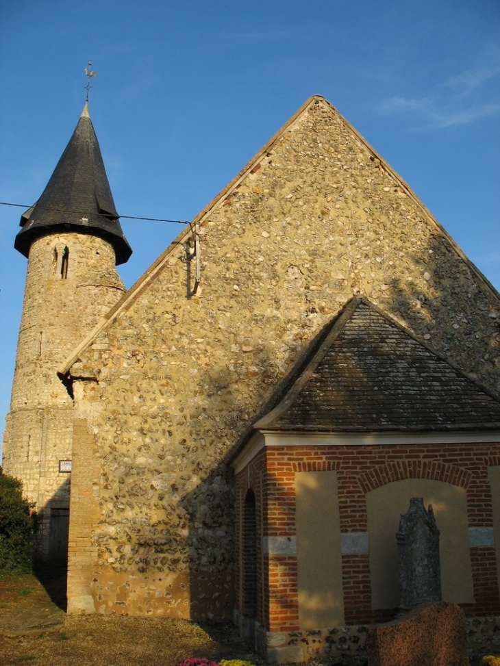 Façade et clocher de l'église - La Roquette