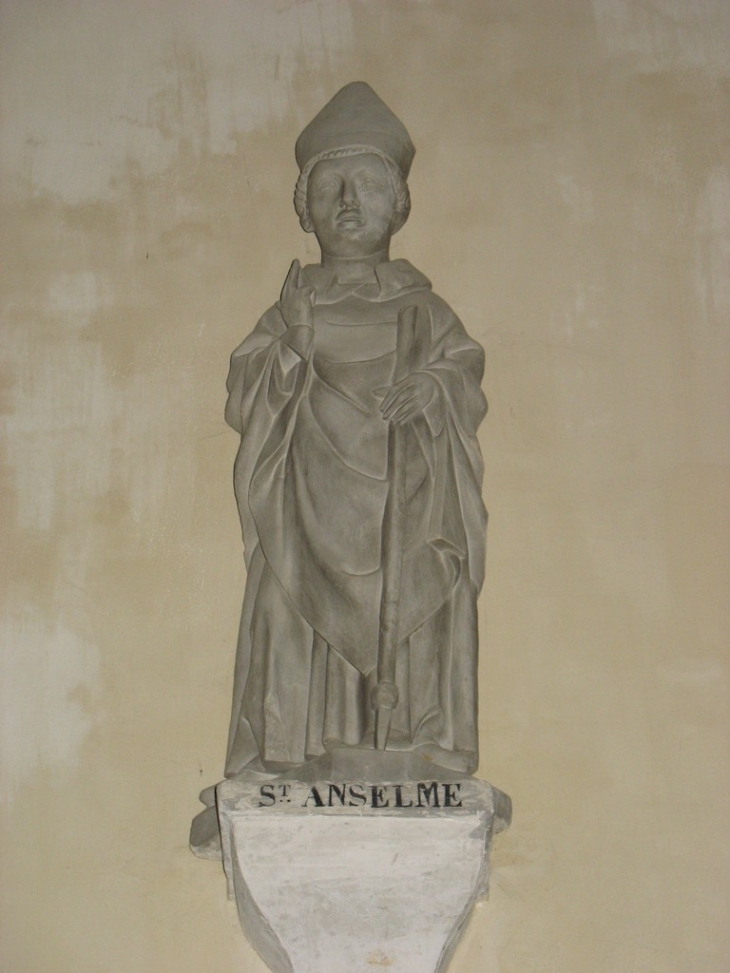 Statue de Saint-Anselme (Abbé du Bec) - Menneval