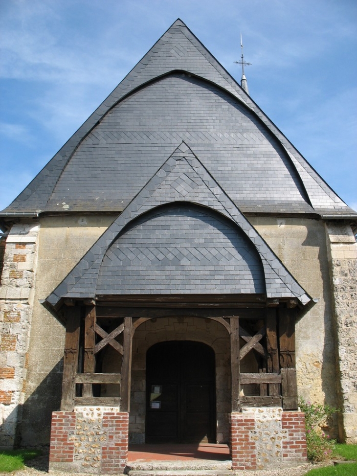 Le porche de l'église Saint-Ouen - Morainville-Jouveaux