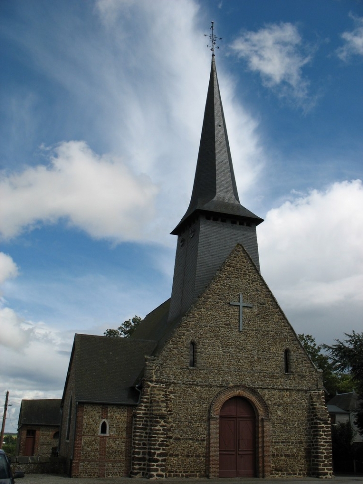 Façade de l'église (en grison) - Verneusses