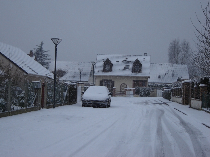 Rue François Ravinet sous la neige - Canteleu