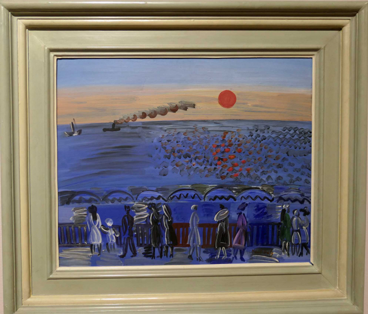 MuMa : DUFY  1925 : promeneurs au bord de la mer Sainte Adresse - Le Havre