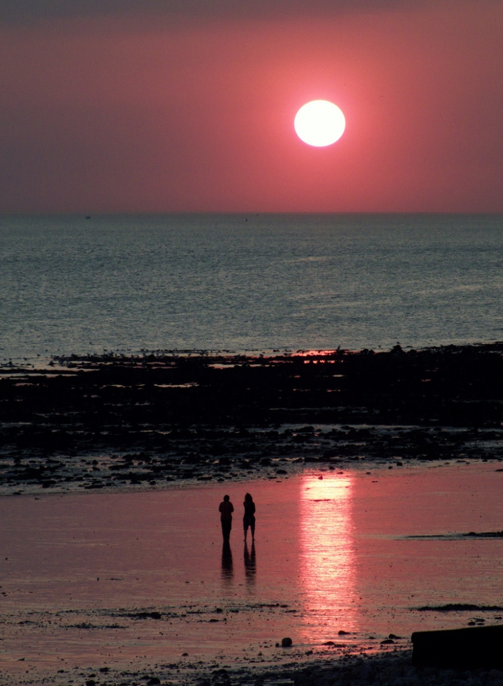 Coucher de soleil sur la plage du Havre - Le Havre