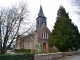 Photo suivante de Mont-Cauvaire L'église Saint Martin. Epoque et style du XIX siècle. La façade est ornée de motifs géométriques. 