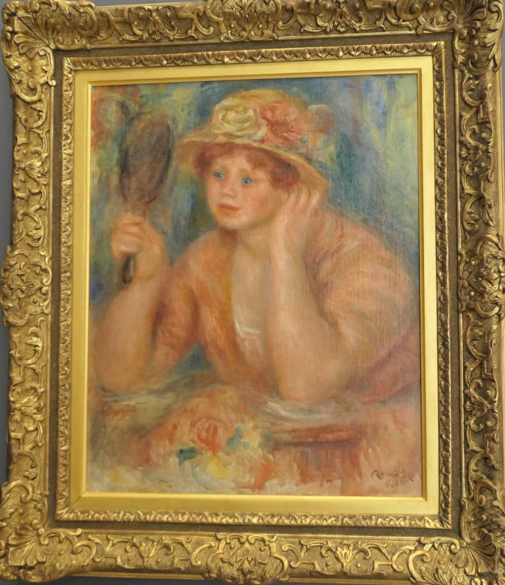 Musée des Beaux Arts : Impressionnistes RENOIR Femme au miroir - Rouen