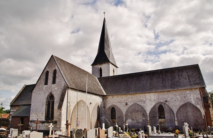 <<église Saint-Aubin - Saint-Aubin-le-Cauf