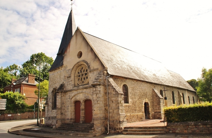 <<église Saint-Aubin - Saint-Aubin-sur-Scie