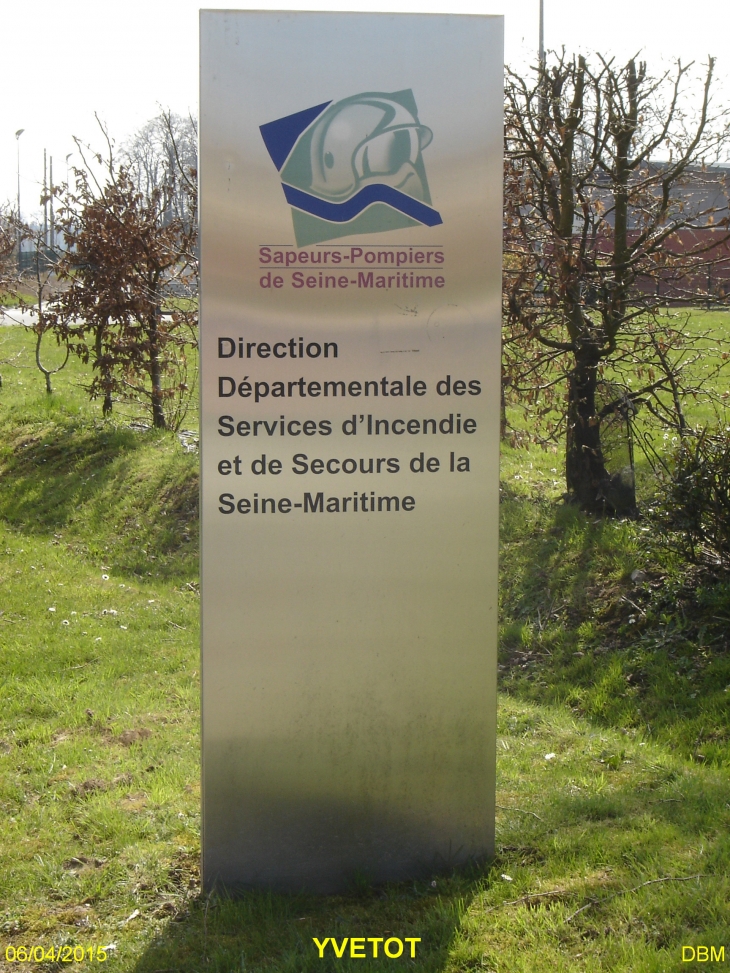SDIS panneau d'entrée rue du Verger - Yvetot