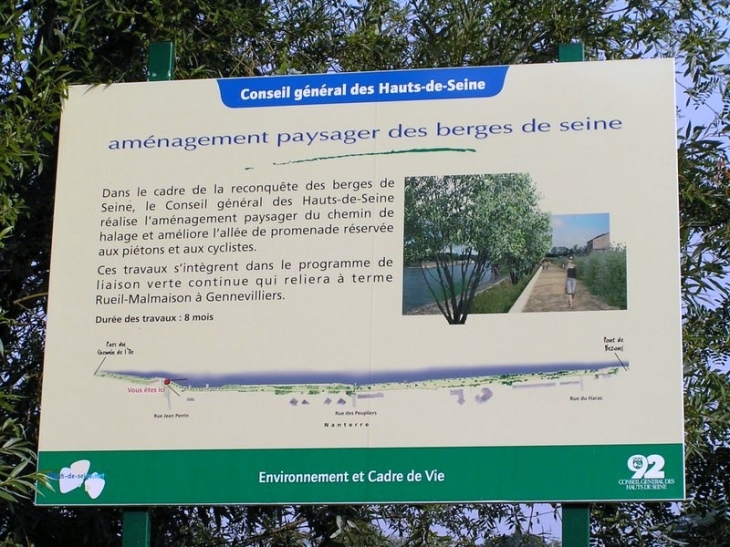 Le parc de l'île le long de la Seine - Nanterre