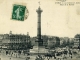 La Colonne de Juillet, Place de la Bastille (carte postale de 1905)