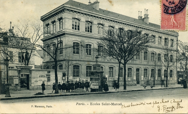 Ecole Saint Michel (carte postale de 1904) - Paris 1er Arrondissement