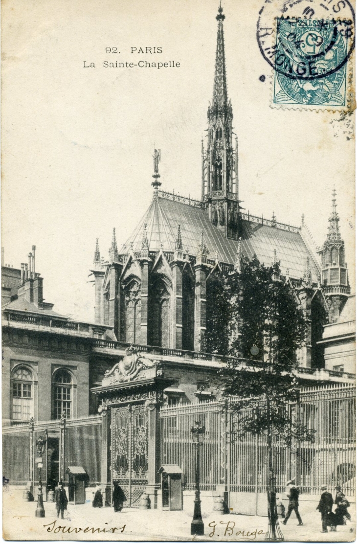 La Sainte Chapelle (carte postale de 1904) - Paris 1er Arrondissement
