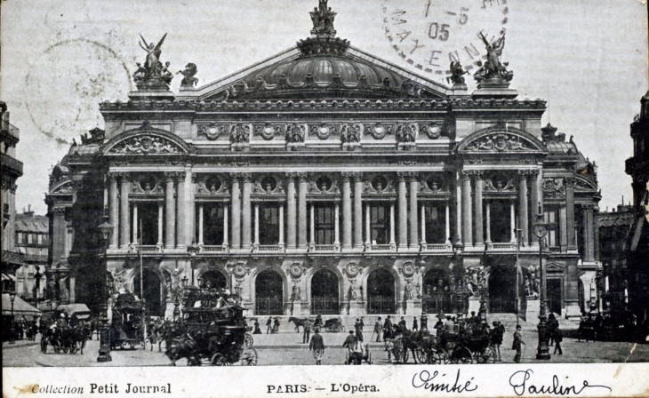 L'Opéra, vers 1905 (carte postale ancienne). - Paris 1er Arrondissement