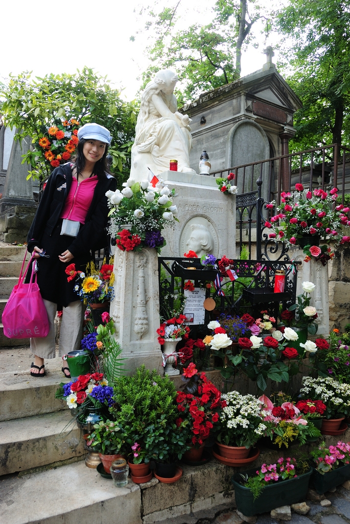 Tombe de Fred Chopin au cimetière du Père-Lachaise - Paris 20e Arrondissement