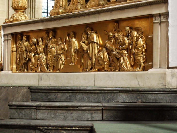 St-Sulpice, l'autel, Jésus et les docteurs de la Loi - Paris 6e Arrondissement